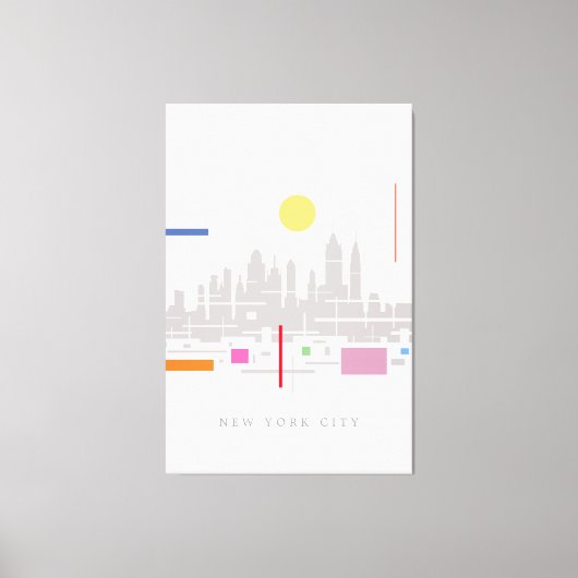 New York City Skyline Canvas Afdruk (Voorkant)