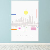 New York City Skyline Canvas Afdruk (Insitu (Houten vloer))