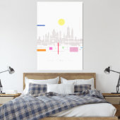 New York City Skyline Canvas Afdruk (Insitu (Slaapkamer))