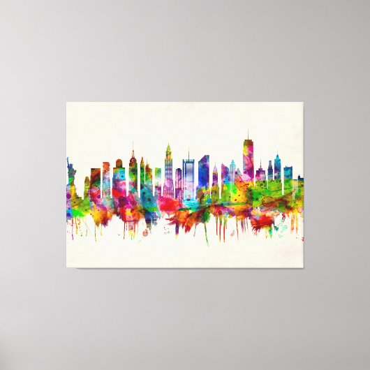 New York City Skyline Canvas Afdruk (Voorkant)