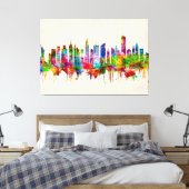 New York City Skyline Canvas Afdruk (Insitu (Slaapkamer))