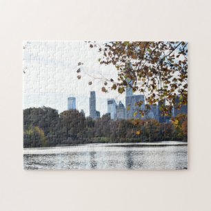 New York City Skyline Central Park Lake NYC Photo Legpuzzel