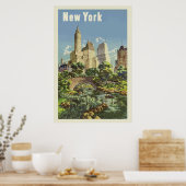New York City Skyline Central Park  Poster (Keuken)