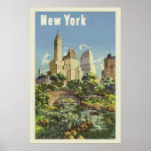 New York City Skyline Central Park  Poster (Voorkant)
