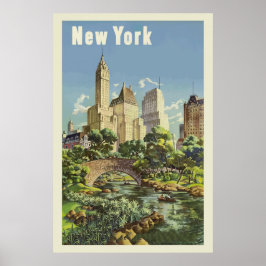 New York City Skyline Central Park Poster