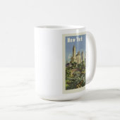 New York City Skyline Central Park  Retro Koffiemok (Voorkant rechts)