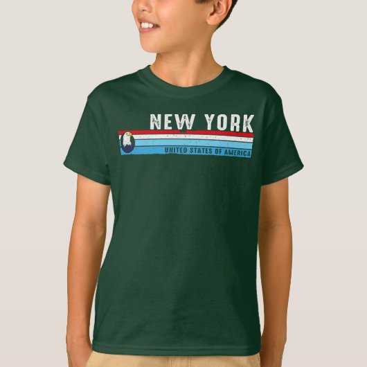 New York City Skyline Classic Retro Style T-shirt (Voorkant)