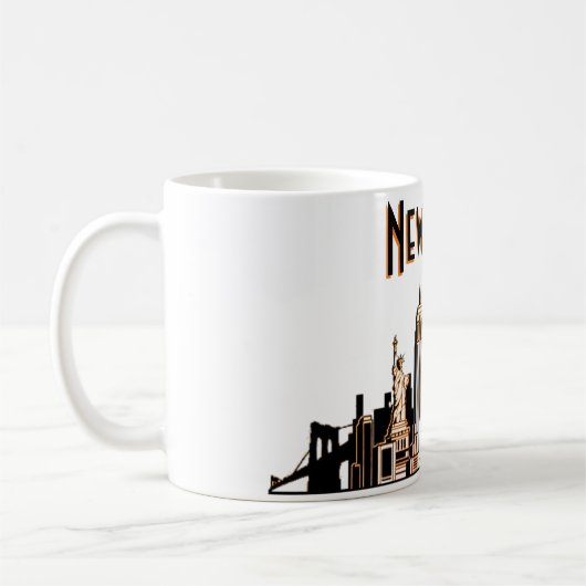 New York City Skyline Coffee Mok (Links)