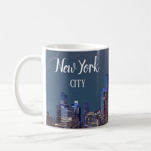 New York City Skyline Coffee Mok Lightning (Links)