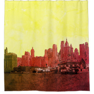 NEW YORK CITY SKYLINE COLORFUL COMIC KIJK DOUCHEGORDIJN