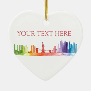 NEW YORK CITY skyline Colorful NYC reist modern Keramisch Ornament