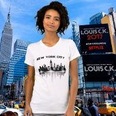 New York City Skyline Dames Wit T-shirt
