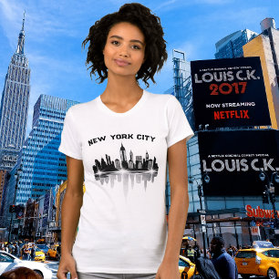 New York City Skyline Dames Wit T-shirt
