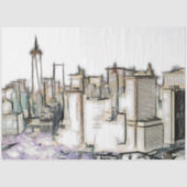 New York City Skyline Decoupage Tissuepapier (Voorkant)
