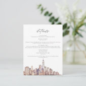 NEW YORK CITY Skyline Details Insert Card Kaart (Staand voorkant)