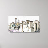 New york City Skyline Drawing Canvas Afdruk (Voorkant)
