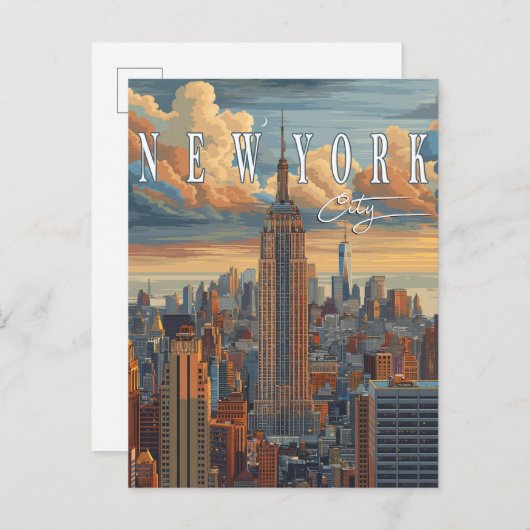 New York City Skyline - Een Briefkaart om te ontho (Voorkant / Achterkant)
