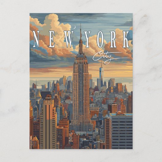 New York City Skyline - Een Briefkaart om te ontho (Voorkant)