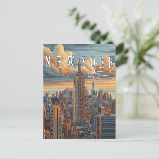 New York City Skyline - Een Briefkaart om te ontho (Staand voorkant)