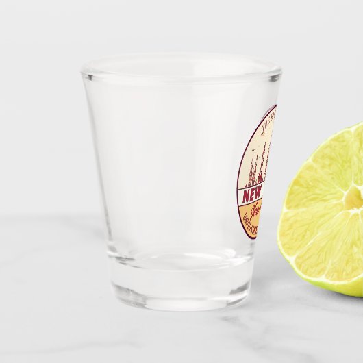 New York City Skyline Emblem Shot Glas (Links)