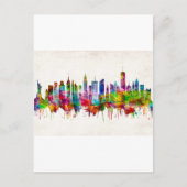 New York City Skyline Feestdagenkaart (Voorkant)