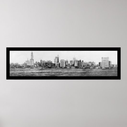 New York City Skyline Foto 1911 Poster (Voorkant)