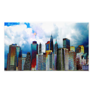 New York City skyline Foto Afdruk
