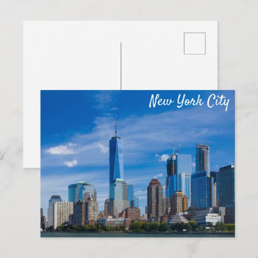 New York City Skyline Foto Briefkaart (Voorkant / Achterkant)