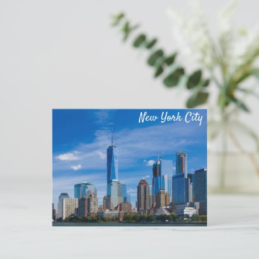 New York City Skyline Foto Briefkaart (Staand voorkant)