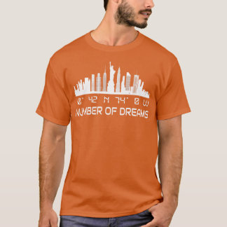 New York City Skyline GPS coördinaten Manhattan T-shirt