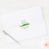 NEW YORK CITY skyline green Favors Weddings Ronde Sticker (Envelop)