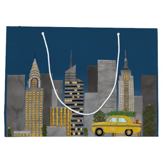 New York City Skyline Groot Cadeauzakje (Achterkant)