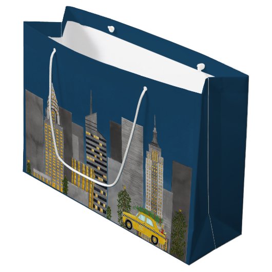 New York City Skyline Groot Cadeauzakje (Voorkant Gekanteld)