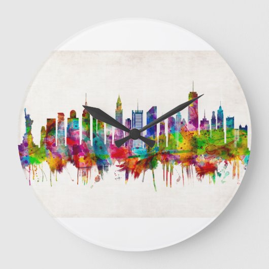 New York City Skyline Grote Klok (Voorkant)