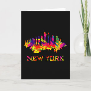 New York City skyline helder kleurrijk Kaart