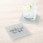 New York City Skyline Illustratie Glazen Onderzetter (Schuin)