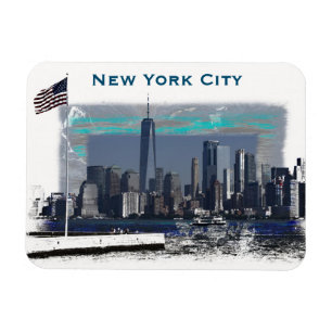 New York City Skyline Illustratie Magneet