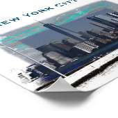 New York City Skyline Illustratie Poster (Hoek)