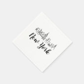 New York City Skyline Illustratie Servet (Hoek)