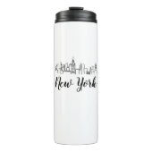 New York City Skyline Illustratie Thermosbeker (Voorkant)