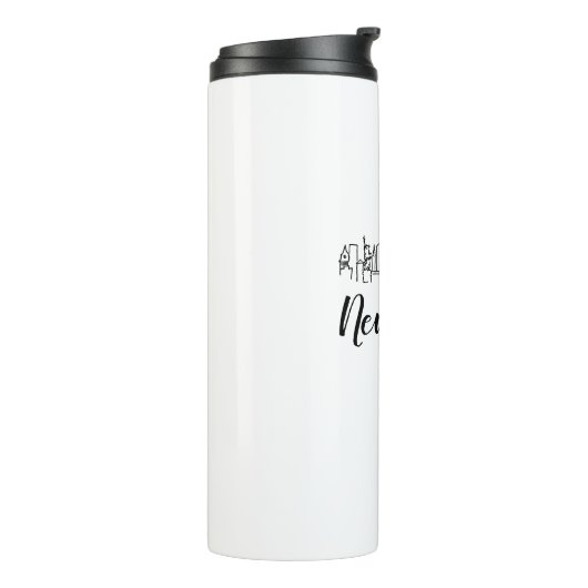 New York City Skyline Illustratie Thermosbeker (Gedraaid links)