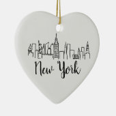 New York City Skyline Illustration Ornament (Rechts)