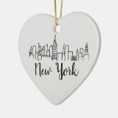 New York City Skyline Illustration Ornament (Links)