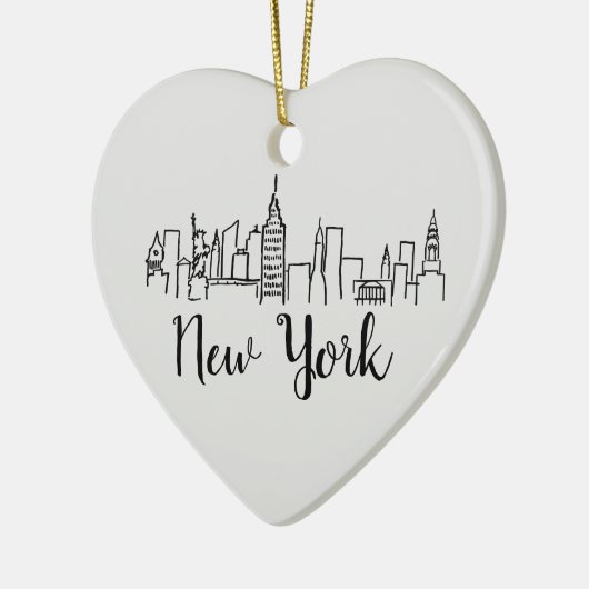 New York City Skyline Illustration Ornament (Links)