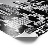 New York City Skyline in Black en White Foto Afdruk (Hoek)