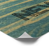 New York City Skyline in Japanese Ukiyo-e Style Poster (Hoek)