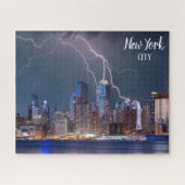 New York City Skyline Jigzaag Puzzle Lightning Legpuzzel (Horizontaal)