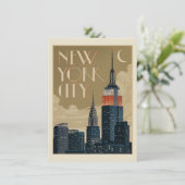 New York City Skyline Kaart (Staand voorkant)