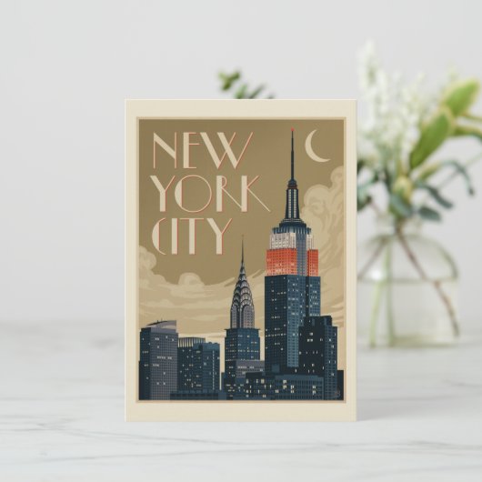 New York City Skyline Kaart (Staand voorkant)