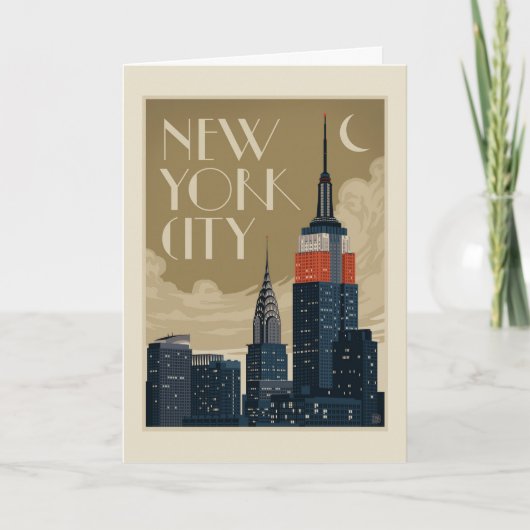 New York City Skyline Kaart (Voorkant)